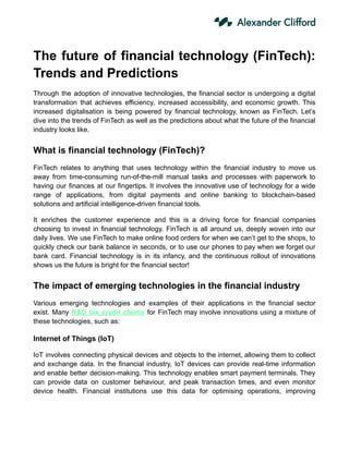 The Future of Financial Regulation: Trends and Predictions