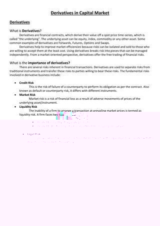 The Role of Derivatives in Enhancing Liquidity in Financial Markets