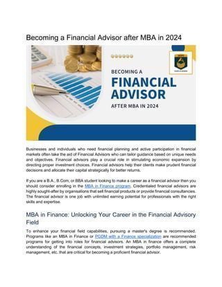 The Role of Financial Advisors in Guiding Investment Choices