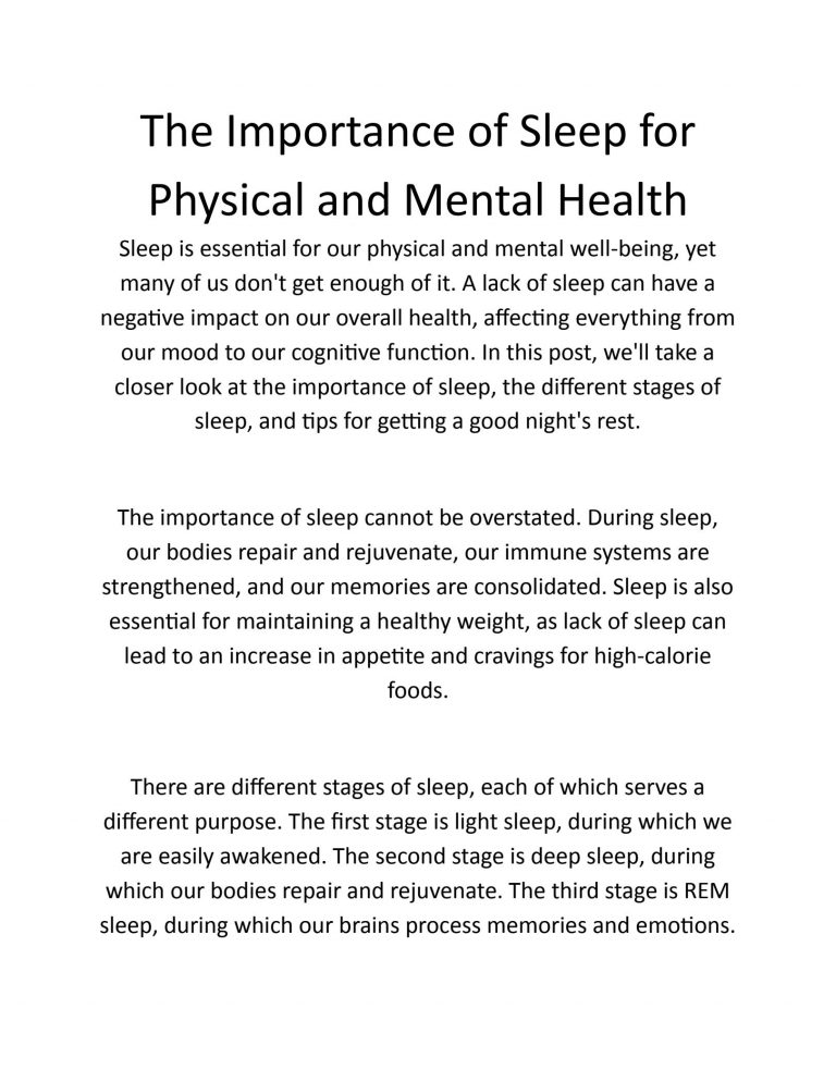 The Importance of Sleep and Diet in Maintaining Mental Clarity