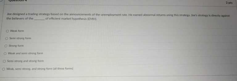 Trading Strategies Based on Unemployment Rate Announcements