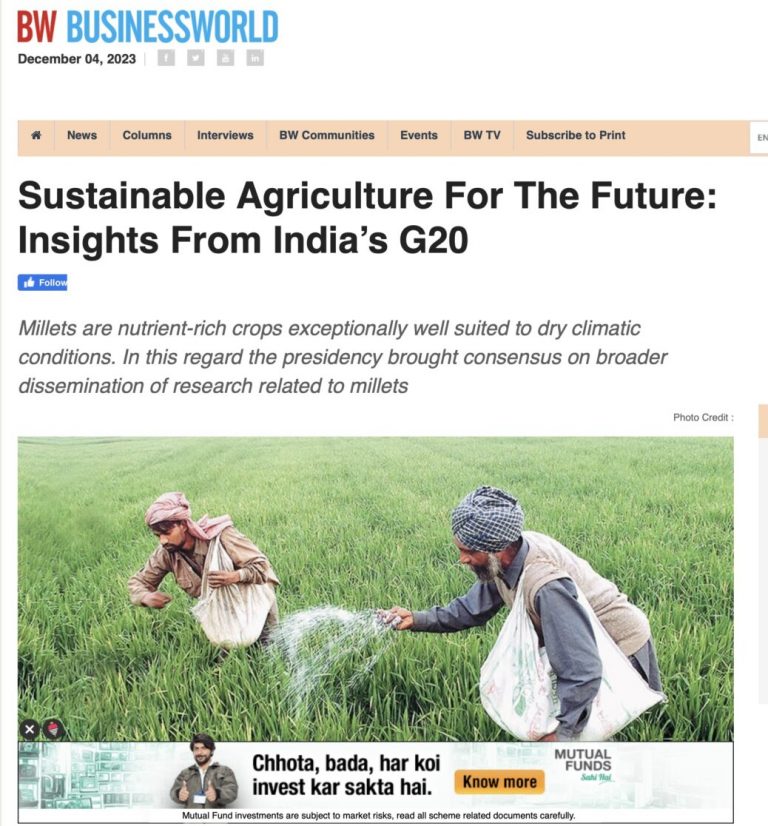 The Role of Sustainable Agriculture in India’s Investment Future