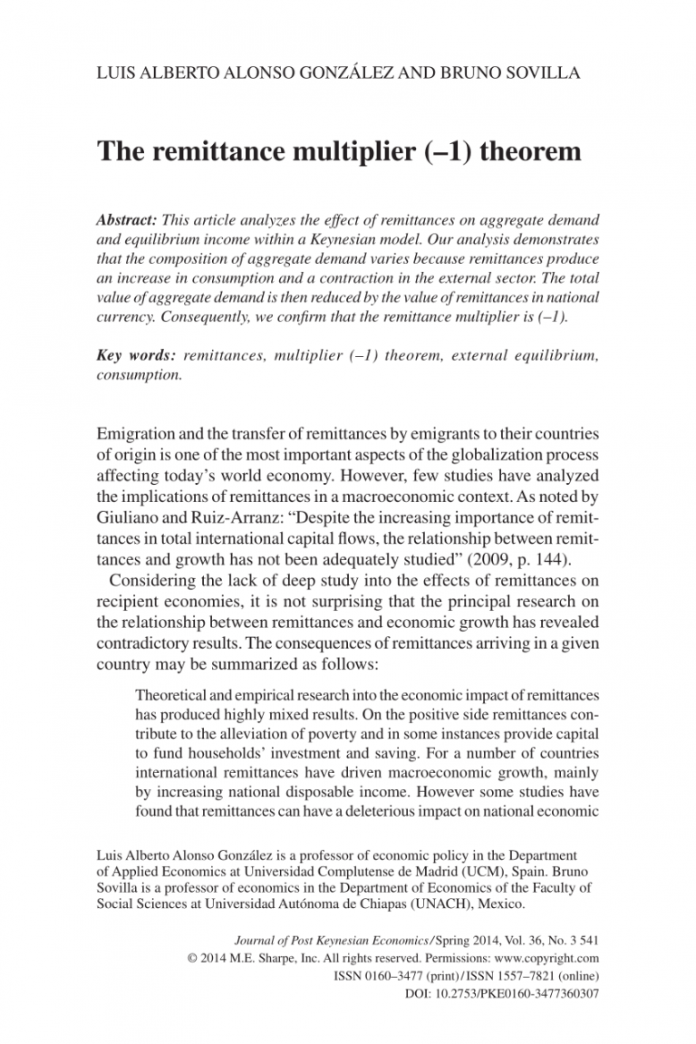 Analyzing the Sectoral Impact of Increased Disposable Income from Remittances